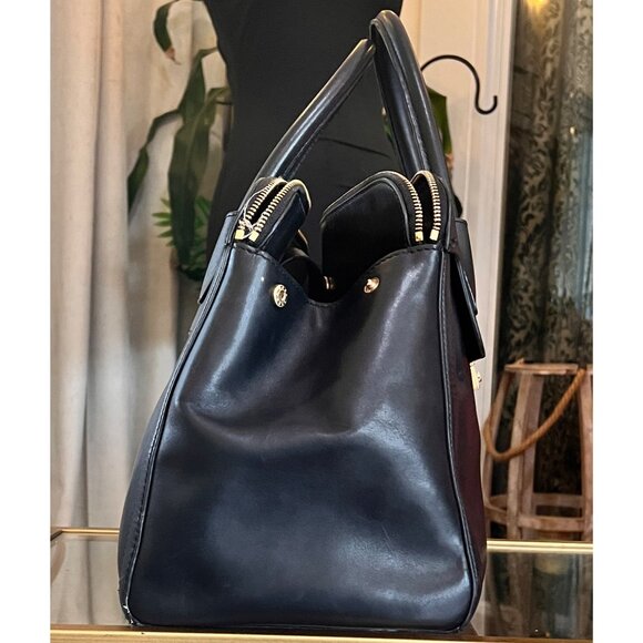 RARE!! Authentic Black Leather Tory Burch Pricella Shoulder Bag / Tote with Deta - Picture 6 of 15